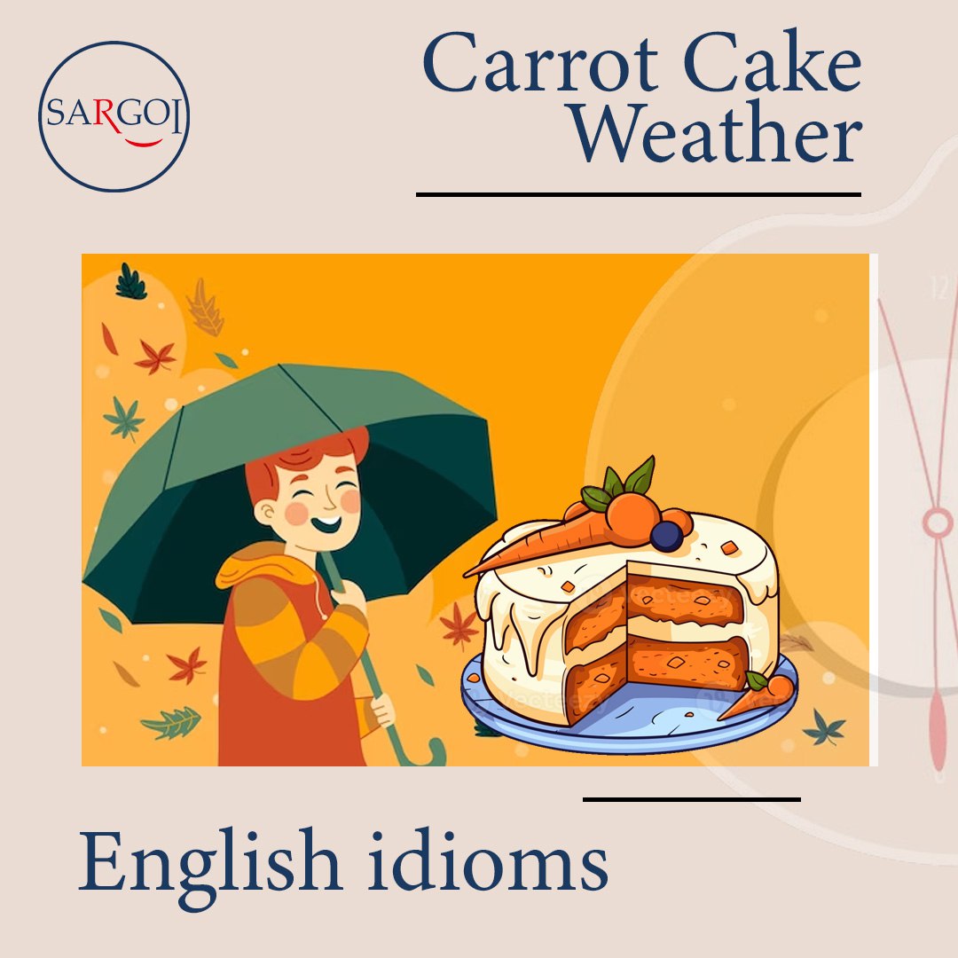 a cool, autumnal weather perfect for enjoying carrot cake.