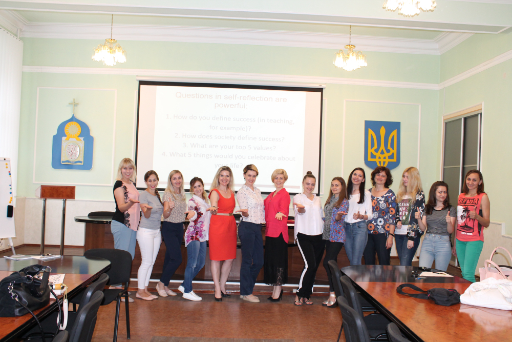 Anastasia Rybak Meeting With Educators And Teachers At Ivan Ogienko National University, Kamyanets-Podilskyi